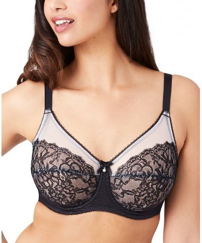 Retro Chic Full-Figure Underwire Bra 855186 Up To J Cup Black $31.20 Bras