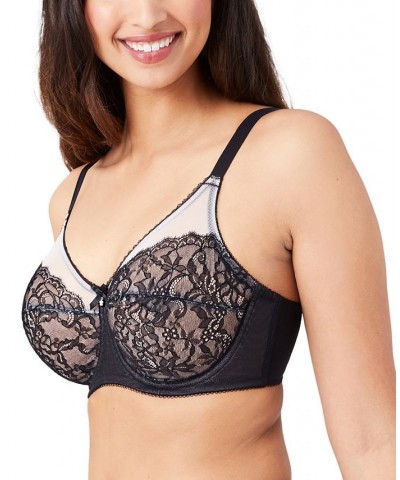 Retro Chic Full-Figure Underwire Bra 855186 Up To J Cup Black $31.20 Bras