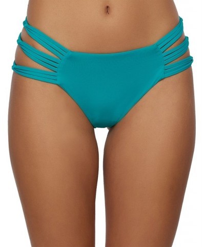 O'Neil Juniors' Saltwater Solids Boulders Strappy Bikini Bottoms Bluegrass $26.40 Swimsuits