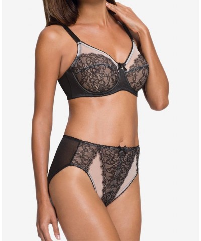 Retro Chic Full-Figure Underwire Bra 855186 Up To J Cup Black $31.20 Bras