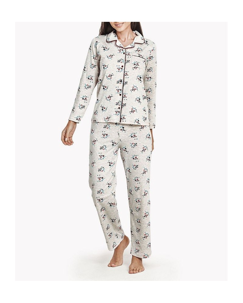 Women's Flower Bouquet Soft Long-Sleeve Pajama Set Multi $46.53 Sleepwear