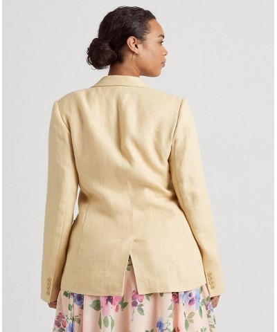 Plus Size Menswear-Inspired Blazer Vintage Cream $120.00 Jackets