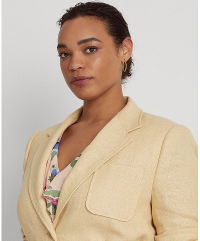 Plus Size Menswear-Inspired Blazer Vintage Cream $120.00 Jackets