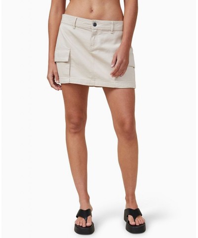 Women's Bobbie Cargo Mini Skirt Tan/Beige $23.10 Skirts