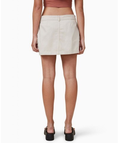 Women's Bobbie Cargo Mini Skirt Tan/Beige $23.10 Skirts