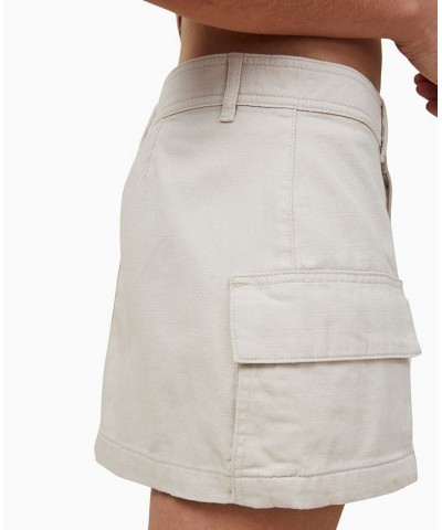 Women's Bobbie Cargo Mini Skirt Tan/Beige $23.10 Skirts