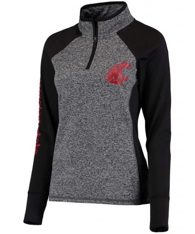 Women's Gray Black Washington State Cougars Finalist Quarter-Zip Pullover Jacket Gray, Black $39.20 Jackets