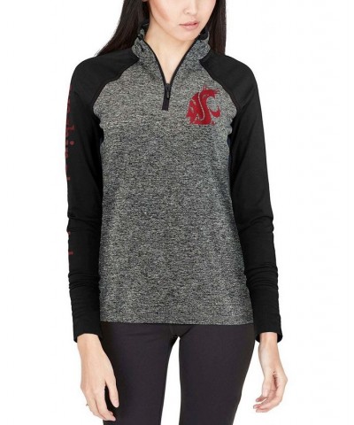 Women's Gray Black Washington State Cougars Finalist Quarter-Zip Pullover Jacket Gray, Black $39.20 Jackets