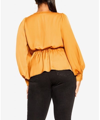 Trendy Plus Size Opulent Top Honey $50.35 Tops