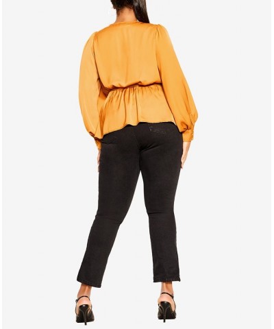 Trendy Plus Size Opulent Top Honey $50.35 Tops