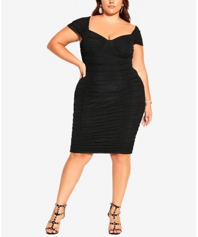 Trendy Plus Size Sophia Dress Black $84.50 Dresses