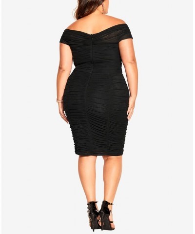 Trendy Plus Size Sophia Dress Black $84.50 Dresses