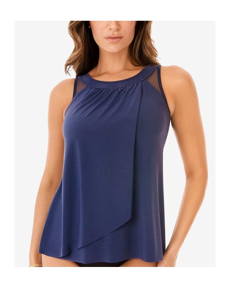 Illusionists Ursula Underwire Tankini Swim Top Blue $59.34 Swimsuits