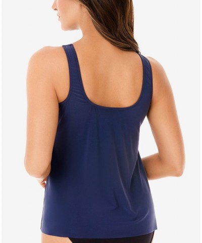 Illusionists Ursula Underwire Tankini Swim Top Blue $59.34 Swimsuits