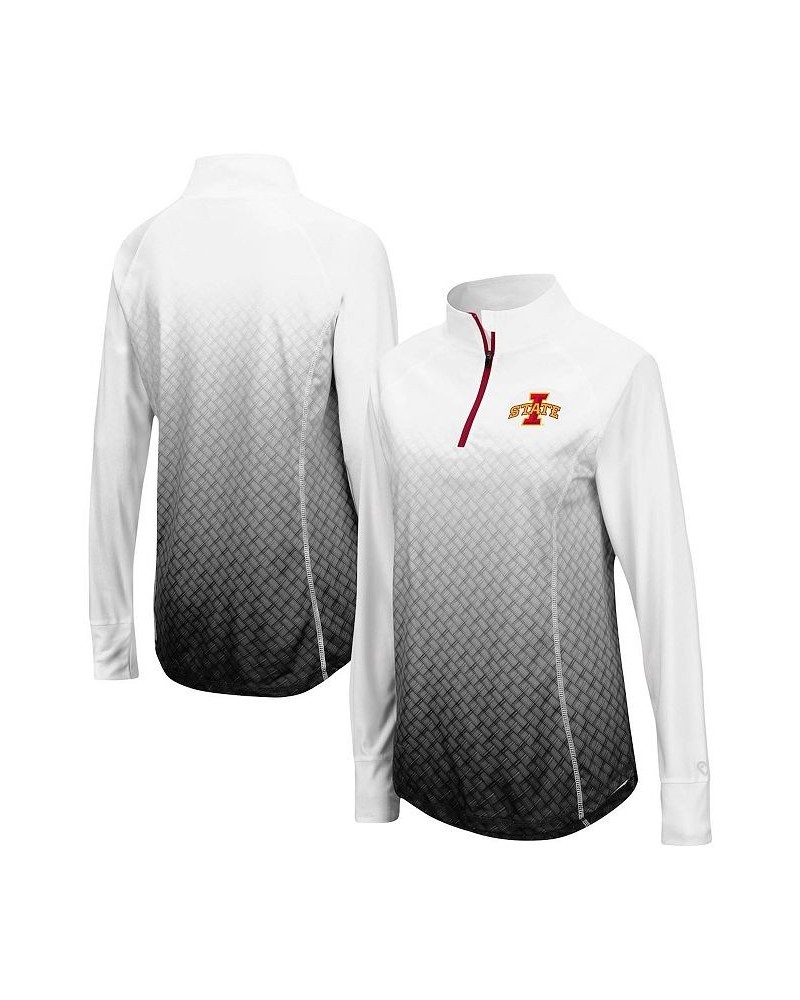 Women's Black Iowa State Cyclones Magic Ombre Quarter-Zip Raglan Jacket Black $32.99 Jackets