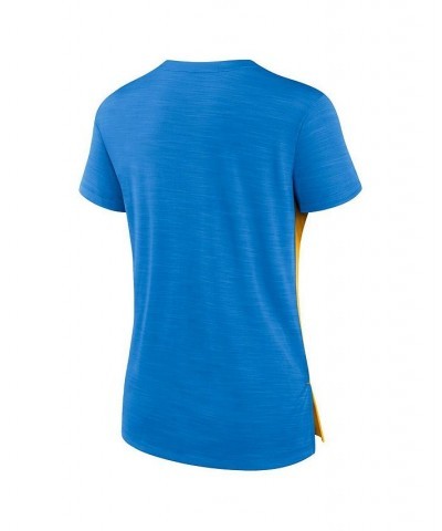 Women's Gold Powder Blue Los Angeles Chargers Impact Exceed Performance Notch Neck T-shirt Gold, Powder Blue $22.94 Tops