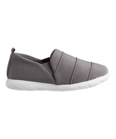 Zenz from Isotoner Women's Indoor/Outdoor Pintuck Lauren Slip-Ons Gray $13.87 Shoes