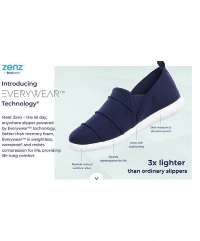 Zenz from Isotoner Women's Indoor/Outdoor Pintuck Lauren Slip-Ons Gray $13.87 Shoes