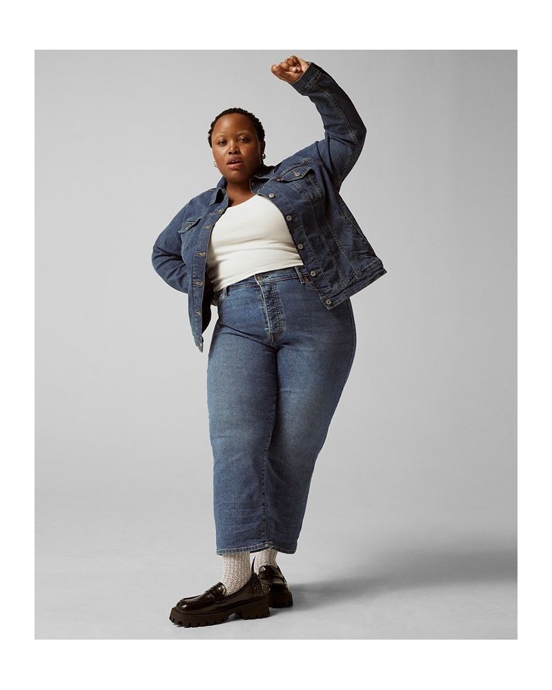 Trendy Plus Size Wedgie Straight-Leg Jeans Love In The Mist $32.00 Jeans