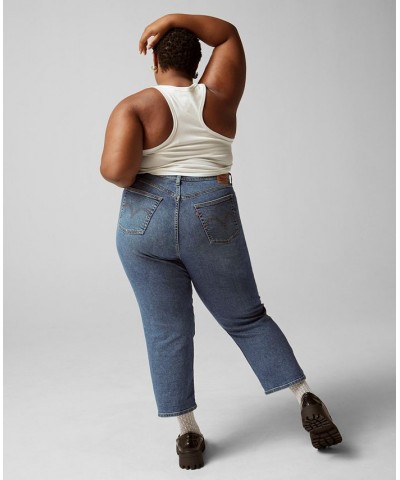 Trendy Plus Size Wedgie Straight-Leg Jeans Love In The Mist $32.00 Jeans