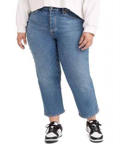 Trendy Plus Size Wedgie Straight-Leg Jeans Love In The Mist $32.00 Jeans