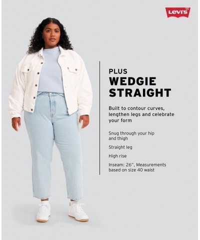 Trendy Plus Size Wedgie Straight-Leg Jeans Love In The Mist $32.00 Jeans