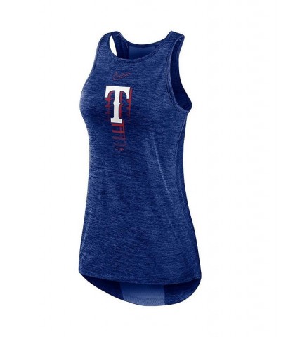 Women's Royal Texas Rangers Logo Fade High Neck Performance Tank Top Royal $26.49 Tops