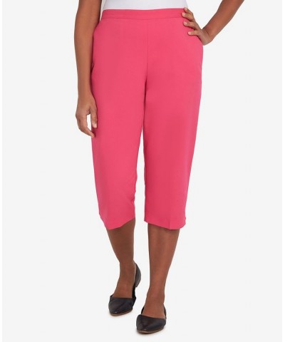 Petite Hot Capri Pants Pink $24.40 Pants