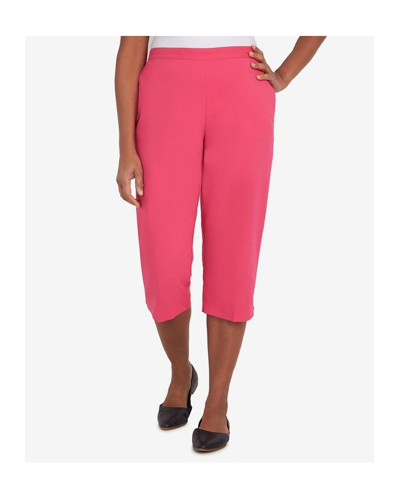 Petite Hot Capri Pants Pink $24.40 Pants