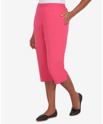 Petite Hot Capri Pants Pink $24.40 Pants