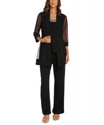 Embellished Layered-Look Pantsuit Blue $64.50 Outfits