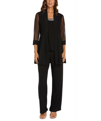 Embellished Layered-Look Pantsuit Blue $64.50 Outfits