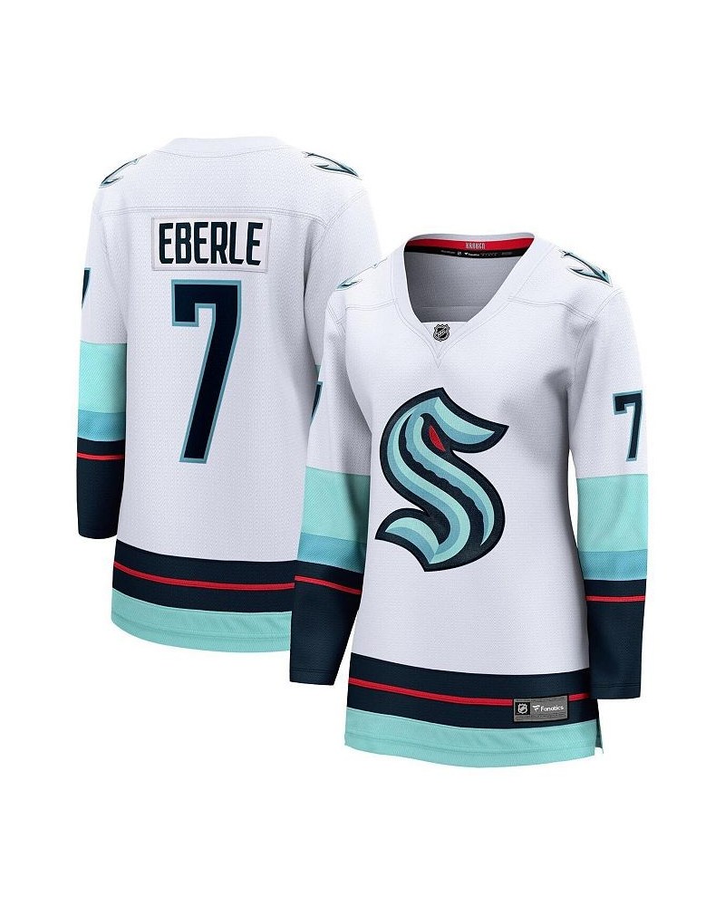 Women's Branded Jordan Eberle White Seattle Kraken Away Premier Breakaway Player Jersey White $77.55 Jersey