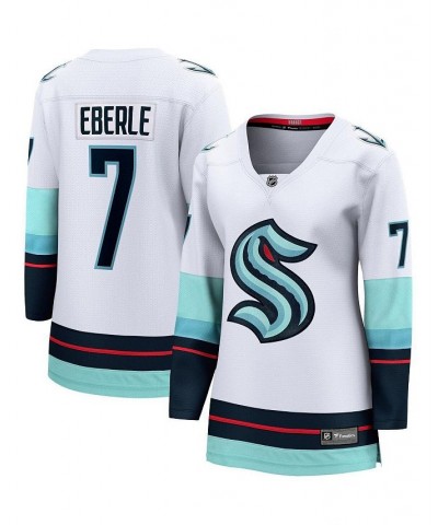 Women's Branded Jordan Eberle White Seattle Kraken Away Premier Breakaway Player Jersey White $77.55 Jersey