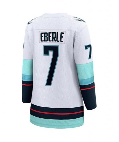 Women's Branded Jordan Eberle White Seattle Kraken Away Premier Breakaway Player Jersey White $77.55 Jersey