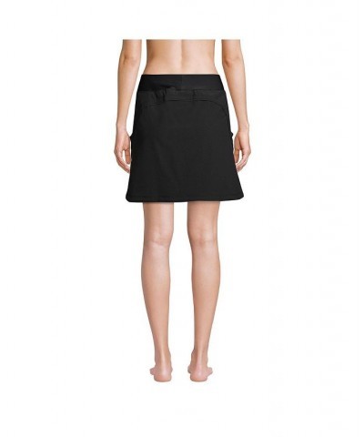 Women's Quick Dry Elastic Waist Active Board Skort Swim Skirt Black $31.96 Swimsuits