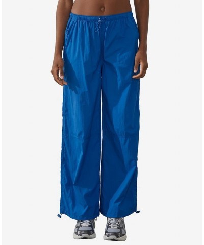 Women's Light Weight Parachute Pants Blue $37.09 Pants