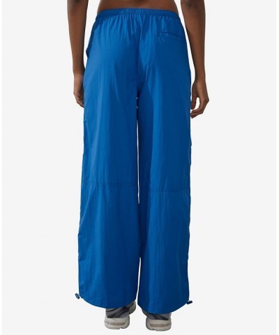 Women's Light Weight Parachute Pants Blue $37.09 Pants