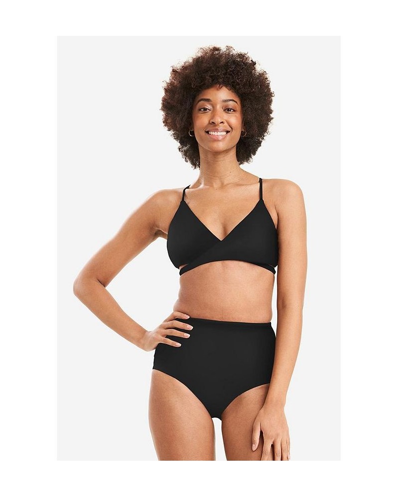 Nina High Waist Bikini Bottom Black $46.06 Swimsuits