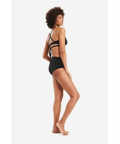 Nina High Waist Bikini Bottom Black $46.06 Swimsuits