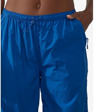 Women's Light Weight Parachute Pants Blue $37.09 Pants