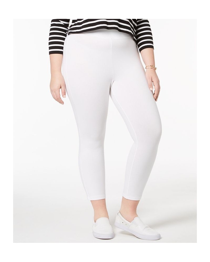 Women's Plus Capri Leggings White $11.52 Pants