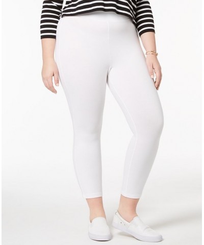 Women's Plus Capri Leggings White $11.52 Pants