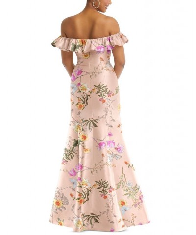 Women's Off-The-Shoulder Ruffled Gown Butterfly Botanica $135.00 Dresses