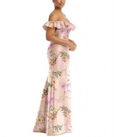 Women's Off-The-Shoulder Ruffled Gown Butterfly Botanica $135.00 Dresses