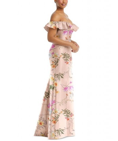 Women's Off-The-Shoulder Ruffled Gown Butterfly Botanica $135.00 Dresses