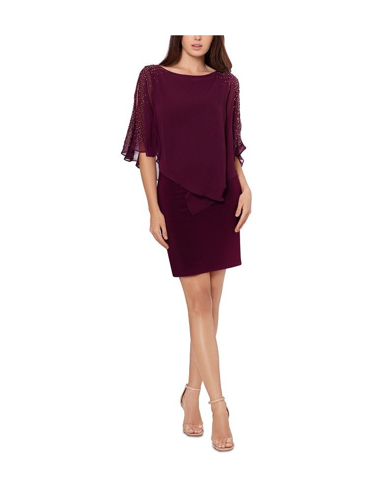 Capelet Sheath Dress Purple $59.50 Dresses