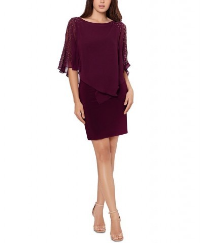 Capelet Sheath Dress Purple $59.50 Dresses