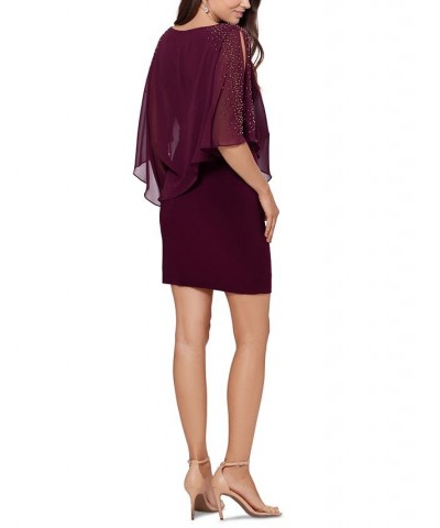 Capelet Sheath Dress Purple $59.50 Dresses