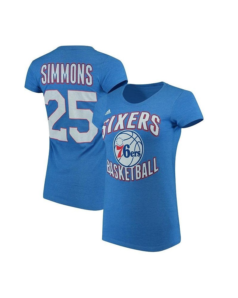 Women's Ben Simmons Royal Philadelphia 76ers Name and Number T-shirt Royal $17.10 Tops